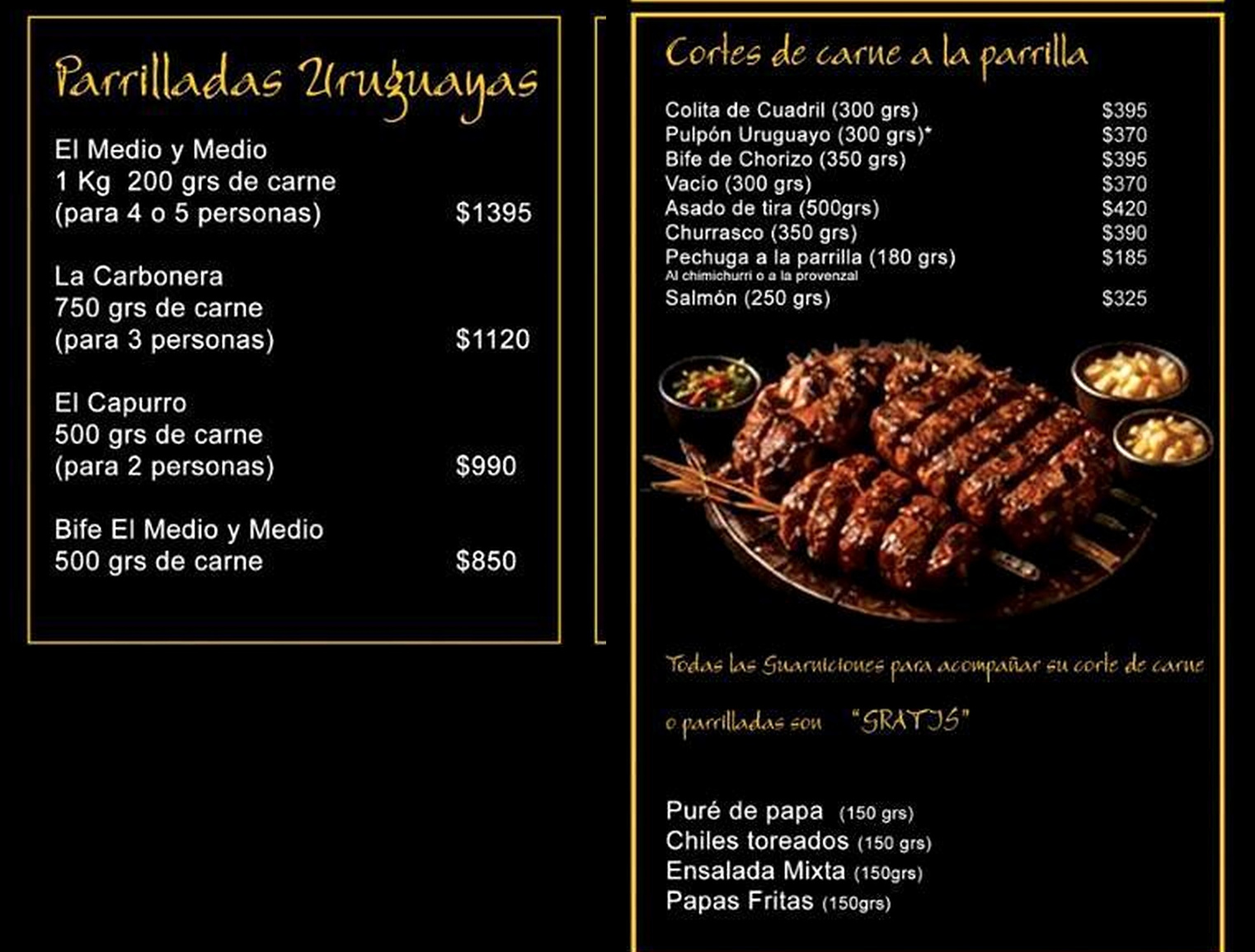 Cortes de carne y parrilladas uruguayas